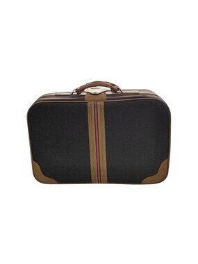 Luggage Bravo Carry On Travel Bag Brown Suitcase Vintage Retro MCM Style